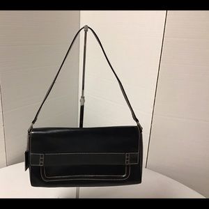 Kenneth Cole - black leather shoulder bag